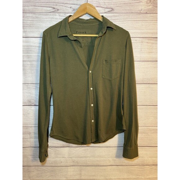 FRANK & EILEEN Olive Green  Barry Lab Button Up Shirt SIZE XS  Soft Cotton - Picture 5 of 10